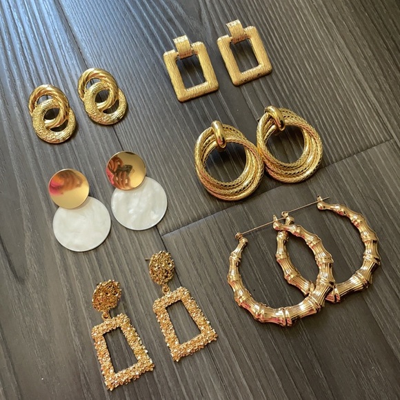 NEW Set of new trendy luxury gold earrings - Picture 12 of 13